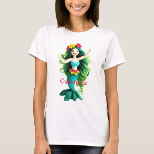 Camiseta La sirena de cabello verde Thunder_Cove