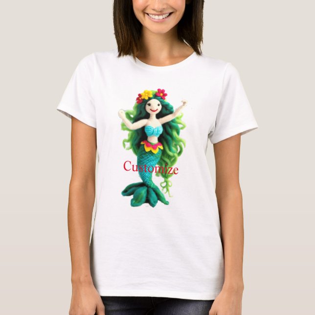 Camiseta La sirena de cabello verde Thunder_Cove (Anverso)