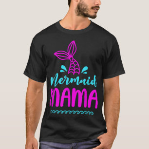 Camiseta La sirena de cumpleaños de mamá coqueteando con su
