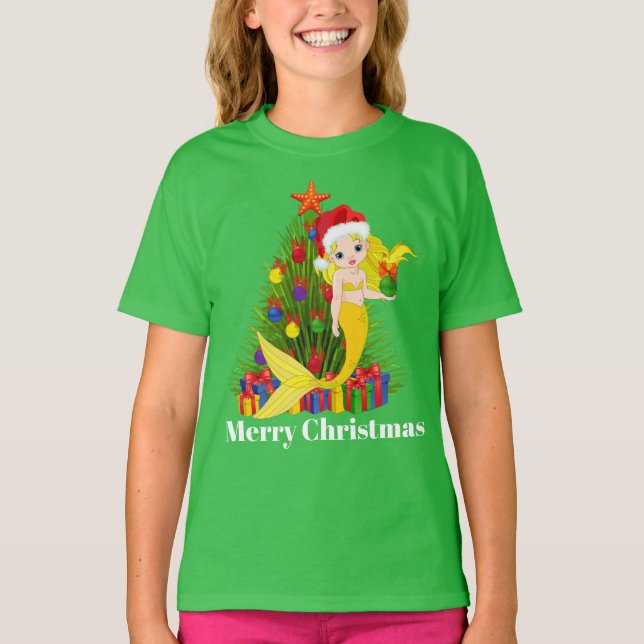 Camiseta La sirena de los Navidades escuetos agrega camiset (Anverso)