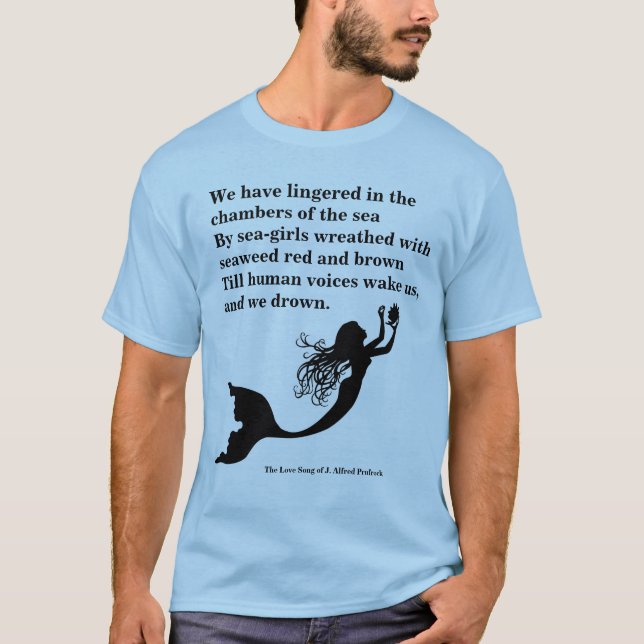 Camiseta La sirena de poesía TS Eliot Prufrock (Anverso)