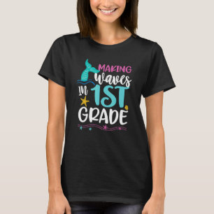 Camiseta La Sirena Fabrica Ondas En Primer Grado Chicas De