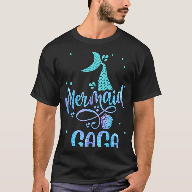 Camiseta La sirena Gaga Funny Mujeres Fiesta de Matanza Fam (Anverso)
