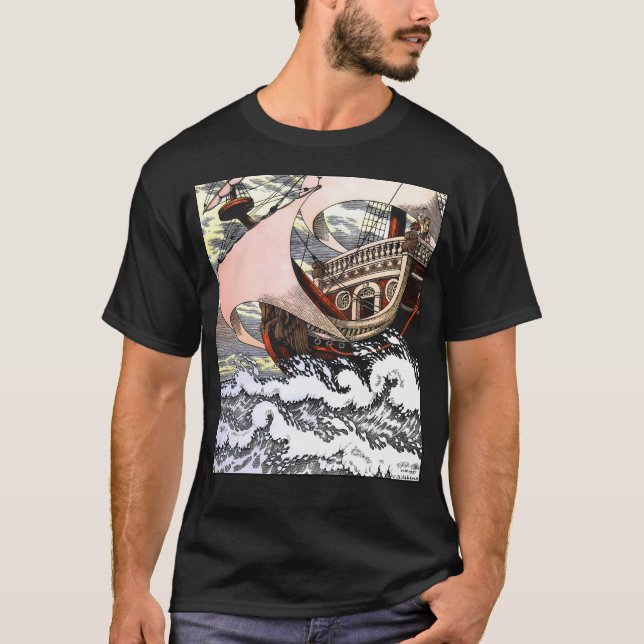 Camiseta La Sirenita - Barco En El Océano - Iván (Anverso)