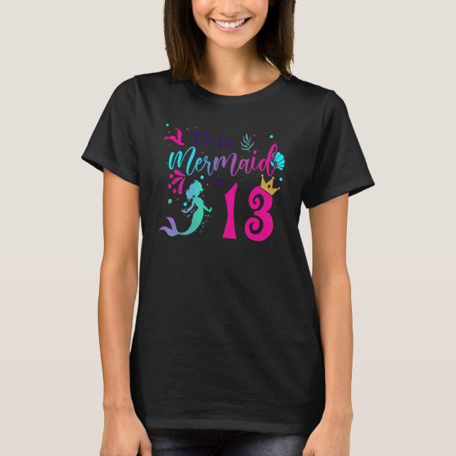 Camiseta La Sirenita De 13 Años Es Un Regalo Para Chicas De (Anverso)