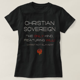 CAMISETA LA SOBERANÍA CRISTIANA LIBRE JESÚS CRISTIANIDAD