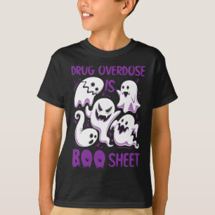 Camiseta La sobredosis de drogas es lámina de Boo púrpura B