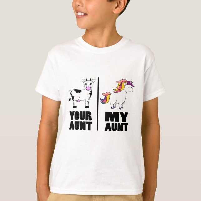 Camiseta La sobrina sobrina tía graciosa vaca tu tía (Anverso)