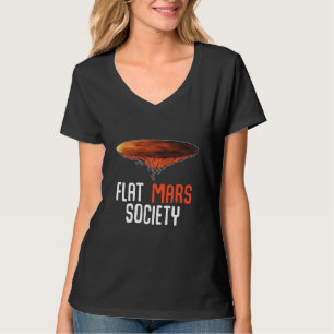 Camiseta La Sociedad de Marte Plana Divertido Diseño De Cit