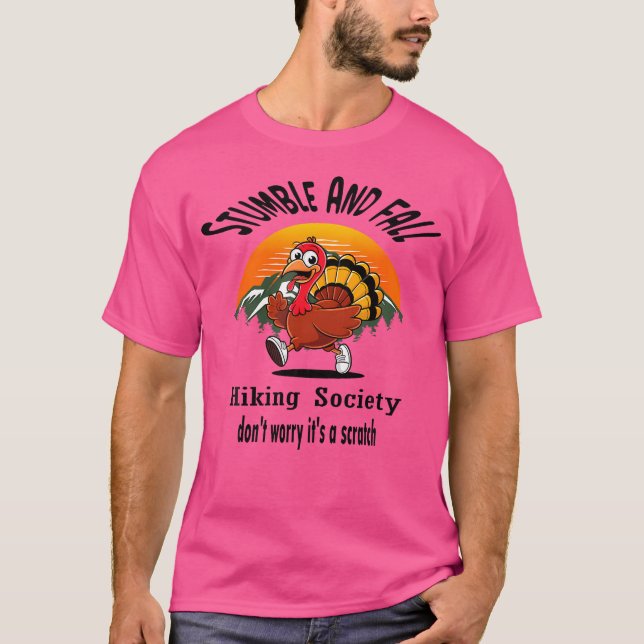 Camiseta La Sociedad De Senderismo De Caída No Se Preocupa  (Anverso)