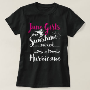 Camiseta La sol de los chicas de junio se mezcló con un