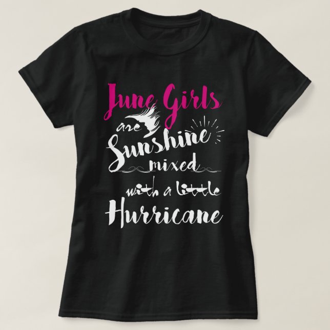 Camiseta La sol de los chicas de junio se mezcló con un (Diseño del anverso)