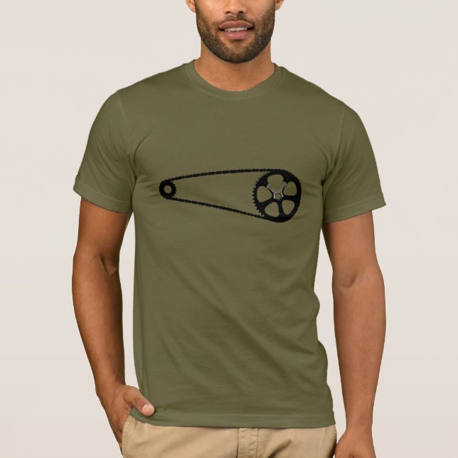CAMISETA LA SOLA CADENA DE LA VELOCIDAD FIXIE ANDA SIN (Anverso)