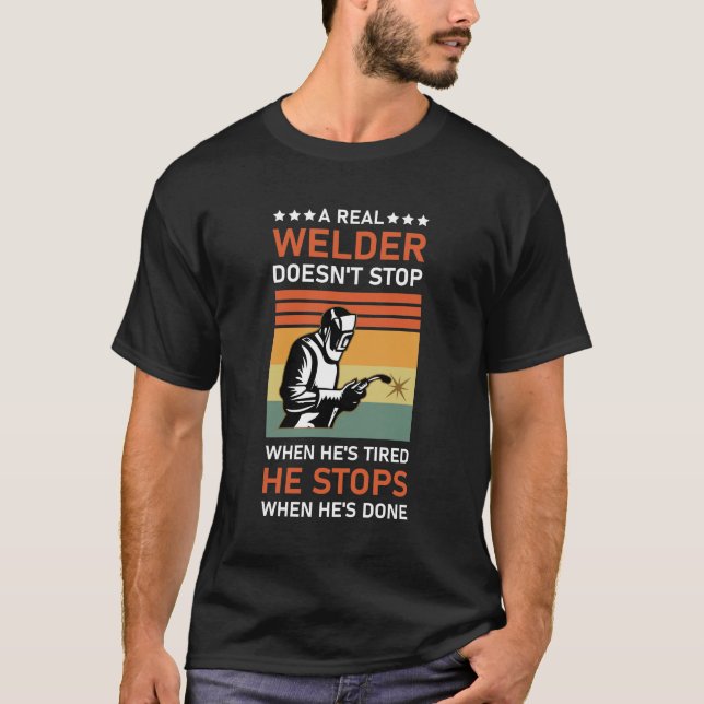 Camiseta La soldadura divertida, un verdadero soldador no s (Anverso)