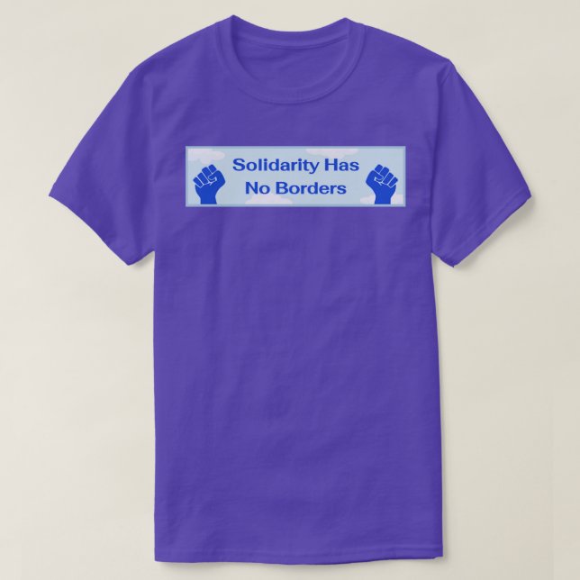 Camiseta La solidaridad no tiene fronteras (Diseño del anverso)