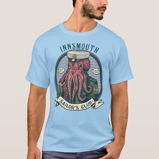 Camiseta La sombra sobre la nave innsmouth Cthulhu Sailor (Anverso)