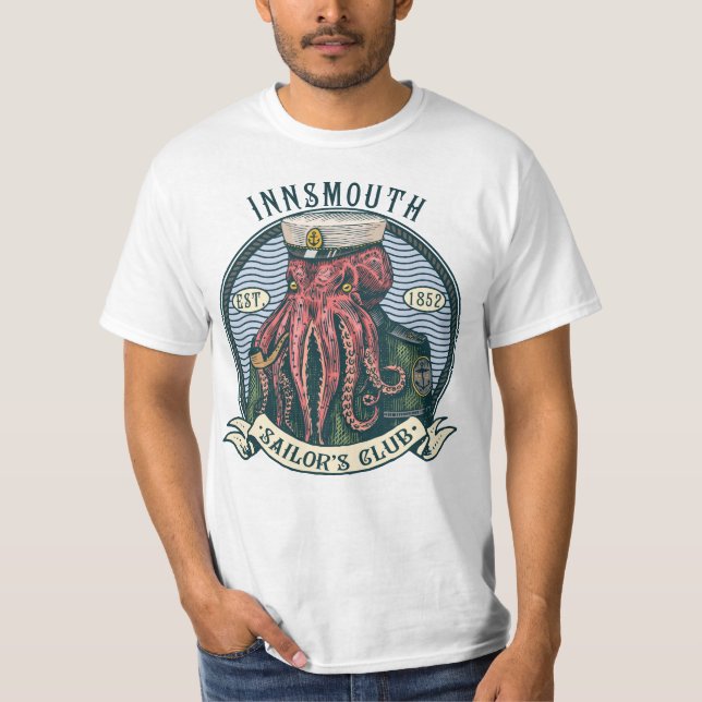 Camiseta La sombra sobre la nave innsmouth Cthulhu Sailor (Anverso)