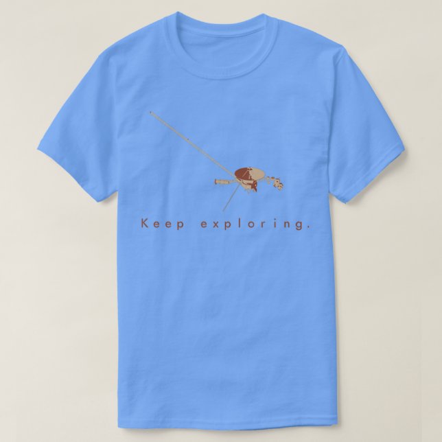 Camiseta La sonda de la Voyager sigue explorando el dibujo  (Diseño del anverso)