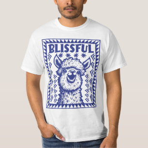 Camiseta La sonrisa alegre de la Alpaca - Adoptar la felici