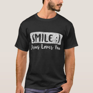 Camiseta La sonrisa de la Vintage te ama Jesús Fe Religiosa