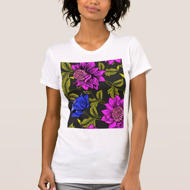 Camiseta La Sorpresa Floral. (Anverso)