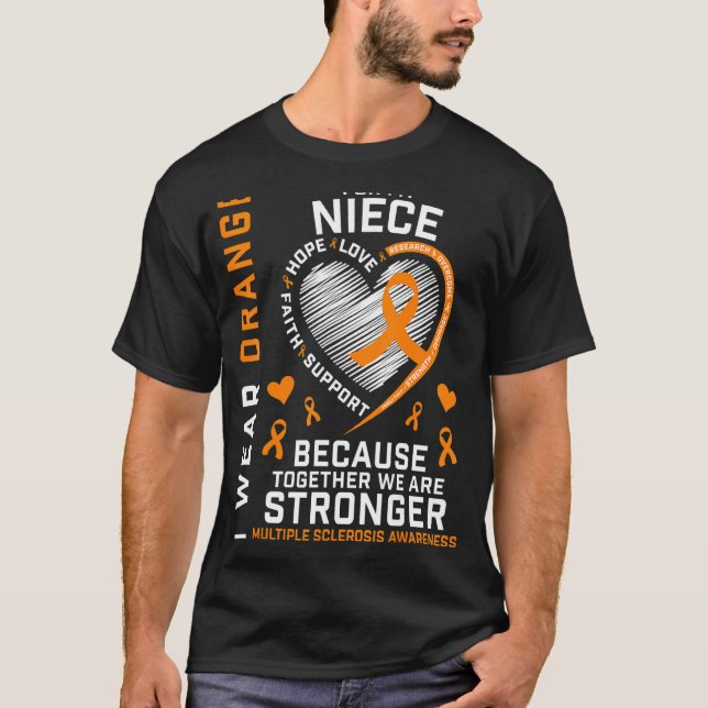 Camiseta La Sra. I Usa Naranja Para Mi Niña Esclerosis Múlt (Anverso)