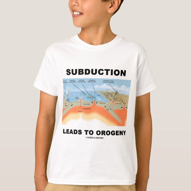 Camiseta La subducción lleva a la orogenia (el humor de la (Anverso)