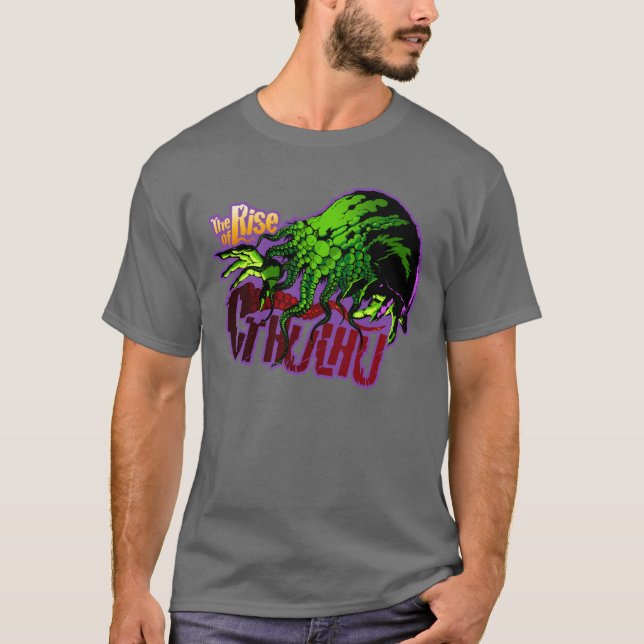 Camiseta ¡La subida de Cthulhu en tecnicolor! (Anverso)