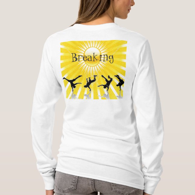 Camiseta La sudadera con capucha de la mujer de Hip Hop que (Reverso)