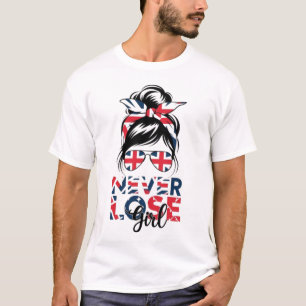 Camiseta La sudadera mamá estadounidense nunca TRUMP Bander