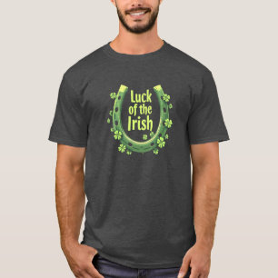 Camiseta La suerte del diseño irlandés de la herradura