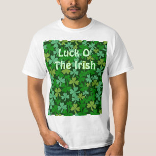 Camiseta La suerte del Personalizado irlandés Green Shamroc