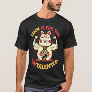 Camiseta La suerte es para el Mano de gato afortunado japon