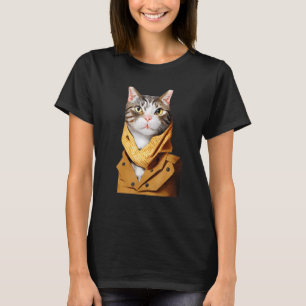 Camiseta La Suite Antropomórfica De Vestido De Gato Se Pare