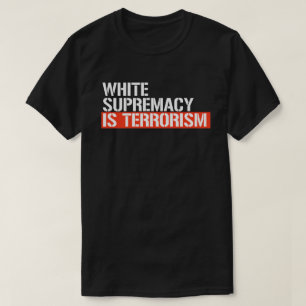 Camiseta La supremacía blanca es el pegatina rectangular de
