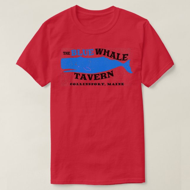 Camiseta La Taberna de ballena azul con problemas (Diseño del anverso)