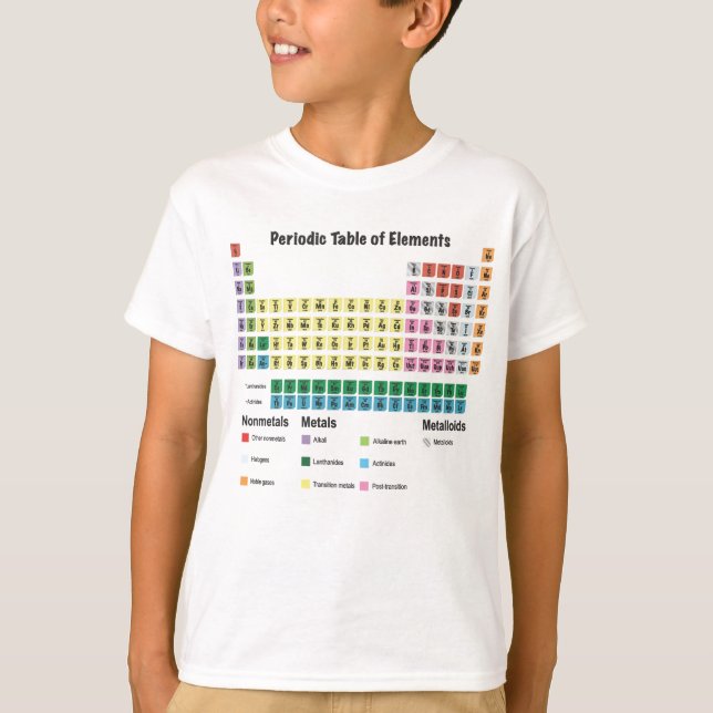 Camiseta La tabla periódica de los elementos (Anverso)