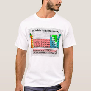 Camiseta La Tabla Periódica (Simple con fondo de Elementos)