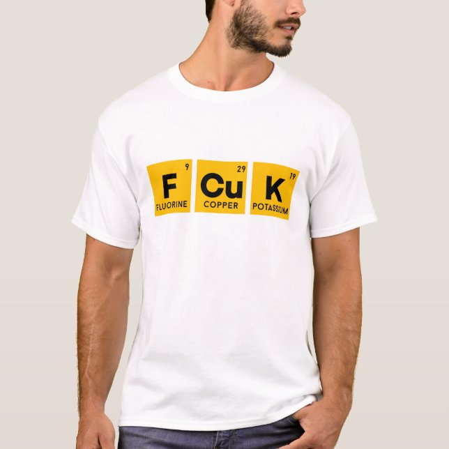 Camiseta La tabla periódica y YO de FCUK NO DAMOS una (Anverso)