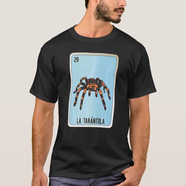 Camiseta La Tarantula Mexican Slang Lottery Bingo Cards (Anverso)