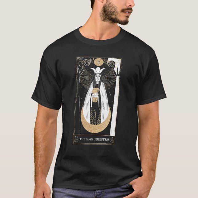 Camiseta La tarjeta de alta sacerdotisa Ii Tarot (Anverso)