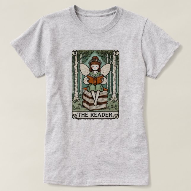 Camiseta La tarjeta de lector Fairy Tarot (Diseño del anverso)