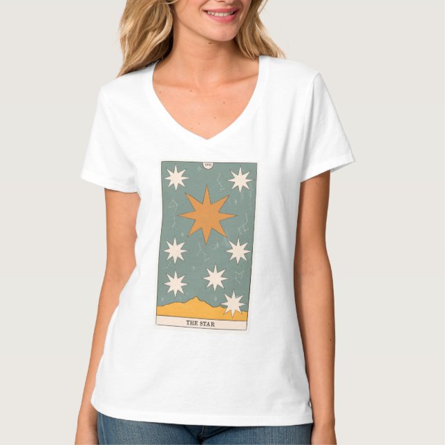 Camiseta La tarjeta de Star Tarot, el moderno Major Arcana (Anverso)