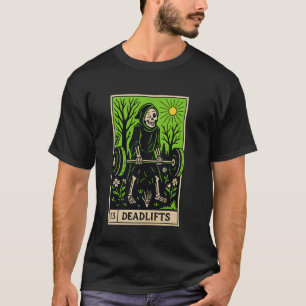 Camiseta La tarjeta de tarot divertida del esqueleto del le