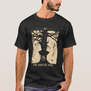 Camiseta La tarjeta de tarot mística del hombre ahorcado
