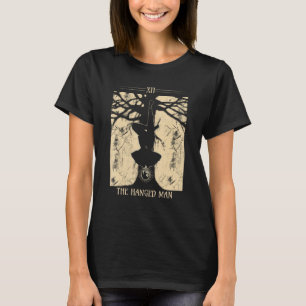 Camiseta La tarjeta de tarot mística del hombre ahorcado