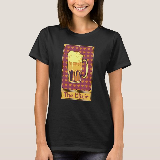 Camiseta La tarjeta Elixir Potion Beer Tarot (Anverso)