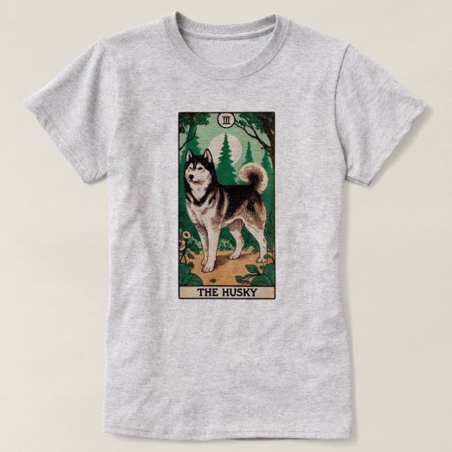 Camiseta La tarjeta Husky Tarot (Diseño del anverso)