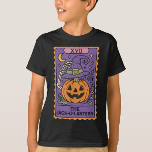 Camiseta La tarjeta Jack-o-lantern Tarot Card Xvii