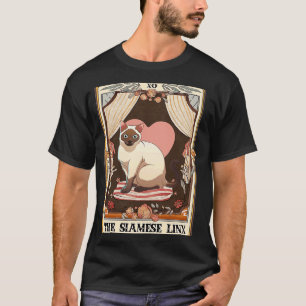 Camiseta La tarjeta Linx Tarot siamesa Lynx señala gato sia